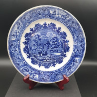 ️Assiette Ancienne 1840 BOCH Frères KERAMIS Collection Clyde Scenery Diam 22cm #210117 - Boch (BEL)