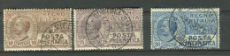 REGNO 1913-23 POSTA PNEUMATICA SERIE CPL. USATA - Rohrpost