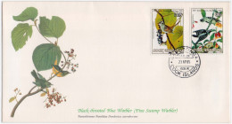 White Crowned Sparrow, Downy Woodpecker Bird, Birds, Animal Golden Border Stamp FDC - Moineaux