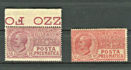 REGNO 1927-28 POSTA PNEUMATICA SERIE CPL. ** MNH - Posta Pneumatica