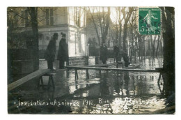 INONDATIONS D' ASNIERES, 1910 - Rue De Bretagne (Carte-Photo) - Floods