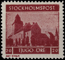 SUÈDE / SWEDEN - Local Post STOCKHOLM 20öre Maroon - Mint* - Local Post Stamps