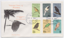 Truk Micronesian Pigeon, Trux Monarch, Mountain Starling, Parrot, Black Bird, Beautiful Birds, Animal, FDC - Cernícalo