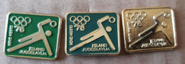 Qualifying Handball Match For The Olympics Games Yugoslavia - Iceland  Novo Mesto 1976 Slovenia Pins - Handbal