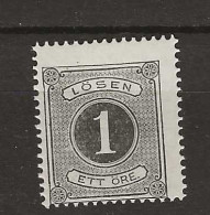 1874 MNH Sweden Mi 1A Perf 14 Postfris** - Postage Due
