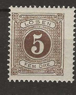 1877 MNH Sweden Mi 3B Postfris** - Portomarken
