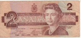 CANADA  $ 2 Dollars     P94a   1986 ( Queen Elizabeth - Robins Birds At Back   Signature Crow + Bouey) - Canada