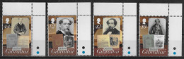 GIBRALTAR - CHARLES DICKENS - N° 1491 A 1494 ET BF 109 - NEUF** MNH - Ecrivains