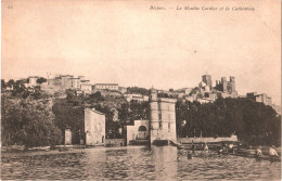 CPA 34 (Hérault) Béziers - Le Moulin Cordier Et La Cathédrale TBE 1906 Bien Animée - Moulins à Eau