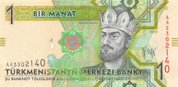 Turkmenistan 1 Manat 2009 Unc Pn 22a - Turkmenistan