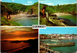 (3 P 28) Guernsey (UK) 4 Views With Stamp - Guernsey