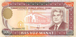 Turkmenistan 500 Manat 1995 Unc Pn 7b - Turkmenistán