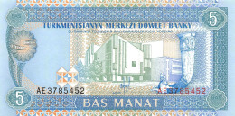 Turkmenistan 5 Manat 1993 Unc Pn 2 - Turkménistan