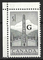 CANADA....QUEEN ELIZABETH II..(1952-22..)...." 1952..".....OFFICIAL.....G ,OVERPRINT.....$1......SG0195.......MNH.. - Sobrecargados