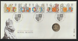 Great Britain 1998 - Royal Beasts Philatelic Numismatic Cover Limited - 1971-80 Ediciones Decimal