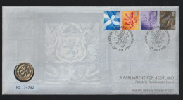 Great Britain 1999 - A Parliament For Scotland Philatelic Numismatic Cover Limited - 1971-1980 Decimal Issues