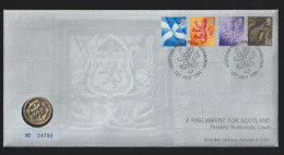 Great Britain 1999 - A Parliament For Scotland Philatelic Numismatic Cover Limited - 1971-80 Ediciones Decimal