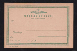 Norway Norwegen Ca 1890 ** MNH JERNBANE NORSK HOVED Railway Stationery Postcard - Cartas & Documentos