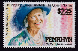 Penrhyn 1990 Queen Mother Sc 384 Mint Never Hinged. - Penrhyn