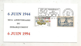 Libération,flamme: 50 E Anniversaire De La Bataille De CAEN, 14 ,CAEN PORTE DE NACRE, 20-8-1994,,frais Fr 1.65 E - Liberation