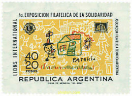 79262 MNH ARGENTINA 1968 EXPOSICION FILATELICA DE SOLIDARIDAD - Gebraucht