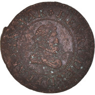 Monnaie, France, Henri IV, Denier Tournois, 1610, Lyon, TTB, Cuivre - 1589-1610 Henry IV The Great