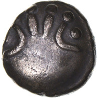 Monnaie, Rèmes, 1/4 Statère Aux Segments, 60-50 BC, Reims, TTB+, Electrum - Gauloises