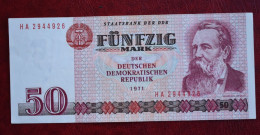 Banknotes Germany DDR   German Democratic Republic 50 Mark 1971 P# 30 - 50 Mark