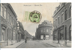 HAINAUT  MONT A LEUX MOUSCRON MOESKROEN HRANDE RUE EN 1908 ANIMATION - Mouscron - Moeskroen