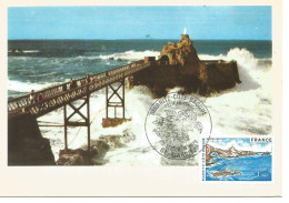 France Carte Maximum (1976) Biarritz -le Rocher De La Vierge - 1970-1979