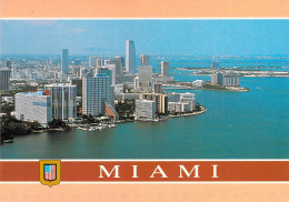 Miami - Les Condominiums De Luxe De Brickell Avenue Font Face à La Baie Au Bord Du Centre-ville - Vue Aérienne - Miami