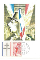 France Carte Maximum (1971) Général De Gaulle (cachet De Lille) Maquette De Bequet - 1970-1979