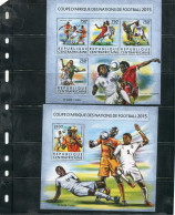 REPUBLIQUE CENTRAFRICAINE 2015 Y&T 3952-3955** + BF 860** Cote 34 - Fußball-Afrikameisterschaft