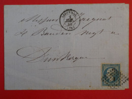 BQ2  FRANCE BELLE LETTRE 1865 ABBEVILLE  A DUNKERQUE  +N° 22  + AMBULANT + AFFRANCH. INTERESSANT+ - 1862 Napoléon III