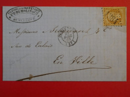 BQ2  FRANCE BELLE LETTRE 1864   A DUNKERQUE  +N° 21  ++ AFFRANCH. INTERESSANT+ - 1862 Napoléon III