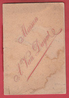 Carnet Publicitaire -Tailleur , Confection Maison A. Van Duyn , Rue Du Poinçon , Bruxelles - Ambachten