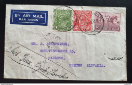 Australien 1937, Brief "AIR MAIL" Melbourne - Gablonz Tschechoslowakei - Brieven En Documenten