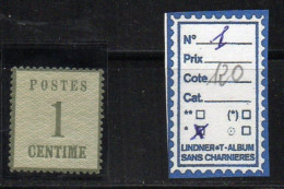 Alsace-Lorraine N°1* - Unused Stamps