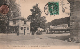 60 -  Carte Postale Ancienne De  PIRREFONDS    Le Café Des Bains  Et Les Tilleuls - Pierrefonds