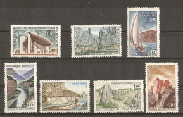 France 1965 - Série Touristique - Série Complète De 7 MNH - 1435/41 - Joux - Carnac - Vendée - Tarn - Aix-les-Bains - Vrac (max 999 Timbres)