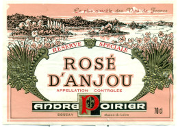 (M2) Etiquette - Etiket Rosé D'Anjou - André Poirier - Rosé (Schillerwein)