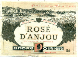 (M2) Etiquette - Etiket Rosé D'Anjou - André Poirier - Pink Wines