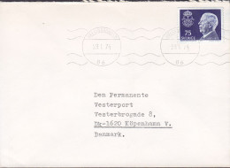 Sweden TMS. Cds. HELSINGBORG 1974 Cover Brief KOPENHAGEN Denmark Death Of King Gustav VI. Adolf Cz. Slania - Storia Postale