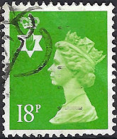 GREAT BRITAIN Northern Ireland 1991 QEII 18p Bright Green Machin SGNI49 FU - Northern Ireland