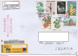 Turkey, Registered Letter, One Stamp Damaged - Storia Postale