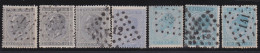 Belgie    .     OBP  .    7 Zegels   .     O    .     Gestempeld    .    /     .    Oblitéré - 1865-1866 Profilo Sinistro