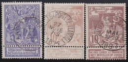 Belgie    .   OBP  .   71/73     .   O    .     Gestempeld    .    /  .    Oblitéré - 1894-1896 Exposiciones