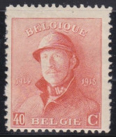 Belgie    .   OBP  .    173    .   *    .     Ongebruikt Met Gom    .    /  .    Neuf Avec Gomme - 1919-1920 Albert Met Helm