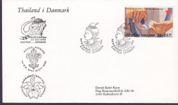 Thailand I Danmark Sonderstempel KASTRUP 1980 Cover Brief Red Cross Rotes Kreuz Croix Cruz Roja Scouts Elephant Cachet - Storia Postale