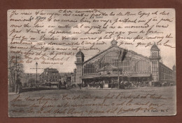 (RECTO / VERSO) LE HAVRE EN 1907 - LA GARE - BEAU CACHET - CPA - Station